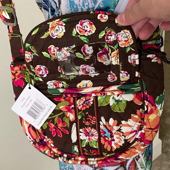 Vera Bradley Lizzy English Rose. Crossbody. - Picture 4 of 10